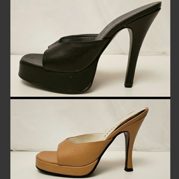 ๐ฅ2 Pair!๐ฅ Linea Pelle Stilletto Mules Size 35 & 36 - Picture 1 of 16